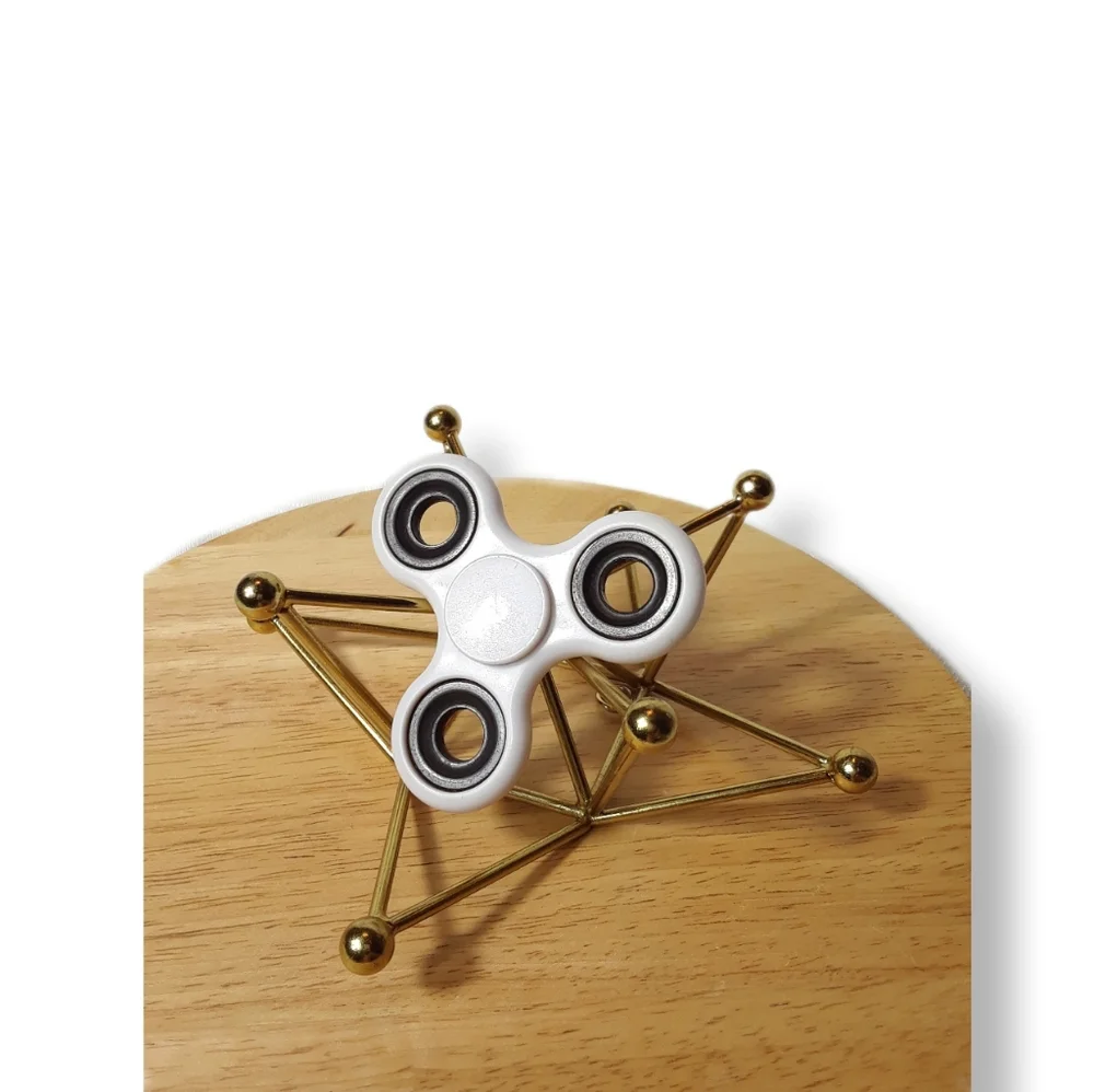 Fidget Toy Spinner Kids Toy Metal Motion Handheld White Grey